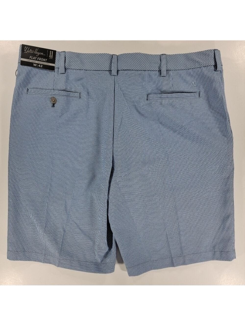 NEW Walter Hagen 11 Majors Golf Shorts Mens 42 Navy Blue Striped Seersucker NWT - Picture 7 of 13